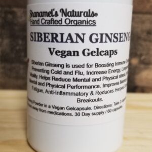Organic Siberian Ginseng Vegan Gel Capsules